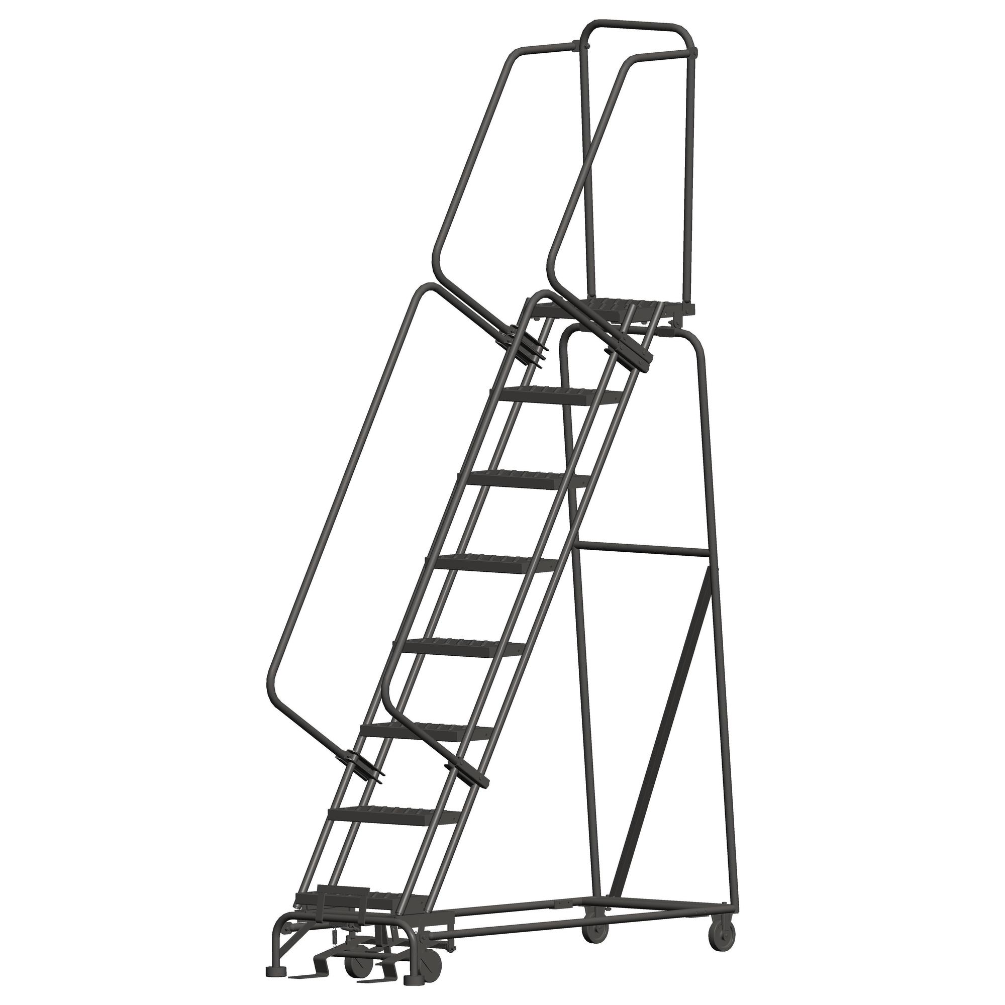 Ballymore, Rolling Ladder, Overall Height 113 in, Steps 8 Material Steel, Model# 082414P